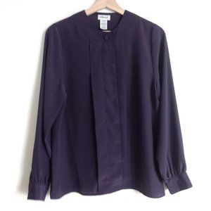 Vintage St.Michael Women's Blouse Eggplant Purple